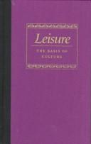 Cover of Leisure, the Basis of Culture