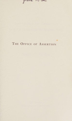 Cover of The Office of Assertion